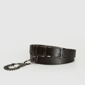 Faux Leather Chained Belt