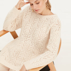 Women's Slash Neck Long Sleeve Sweater