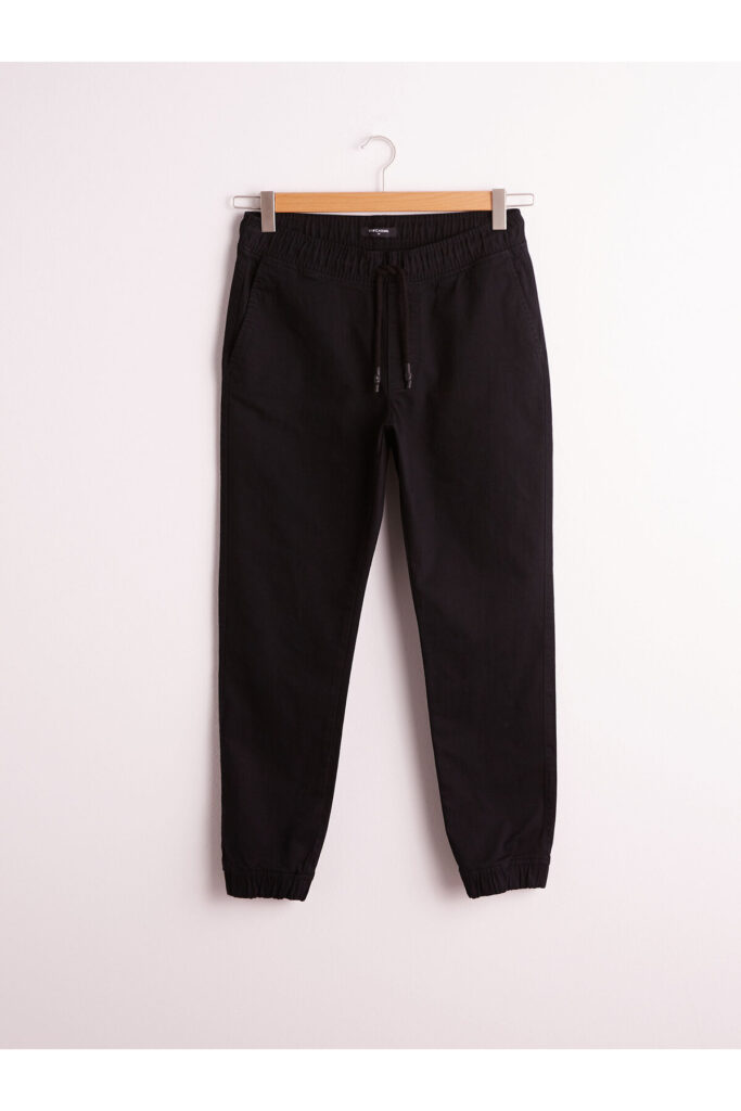 Slim Fit Gabardine Jogger Trousers