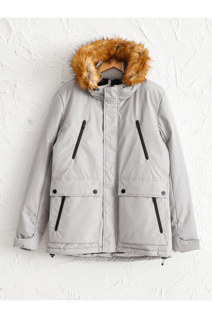 Standard Fit Heavy Coat with Hood