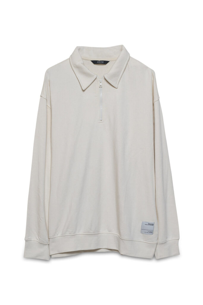 Polo Neck Long Sleeve Men's Sweatshirt