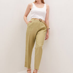 Slim Fit High Waist Women Trousers
