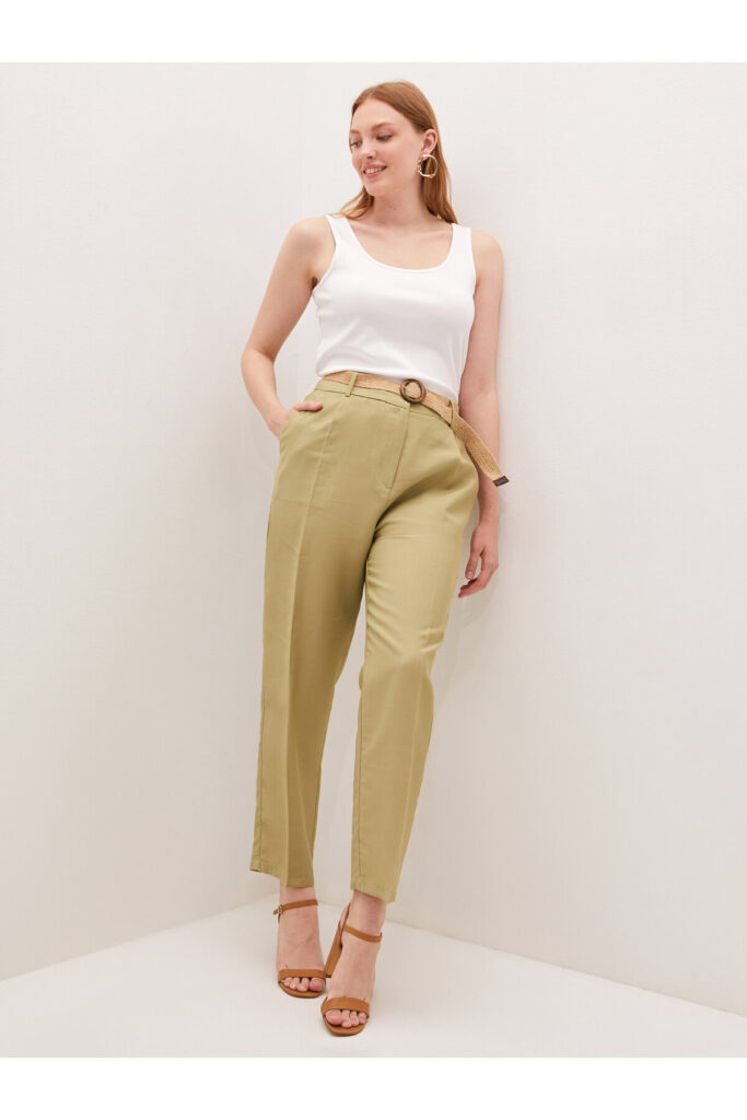 Slim Fit High Waist Women Trousers